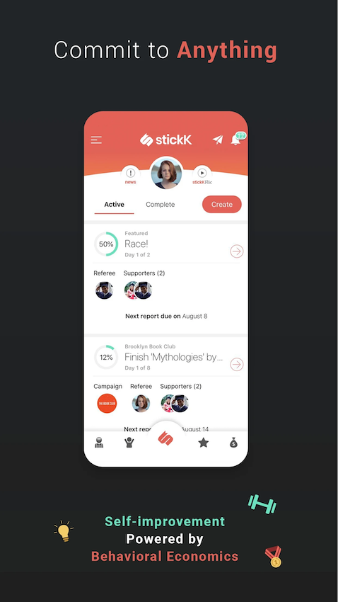stickk app that uses pre commitment